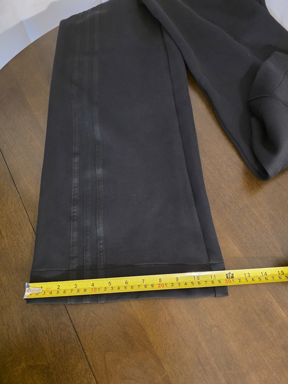 Adidas Off-Placed 3 Stripe Wide-Leg Black on Black Pants, New! Sz XS - Picture 13 of 14